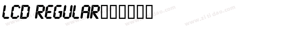 LCD Regular字体转换